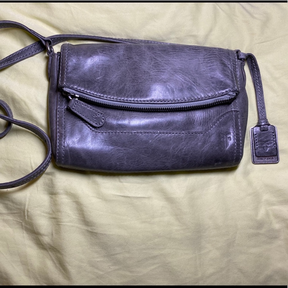 Frye 'Melissa' Foldover Flap Crossbody Bag ICE